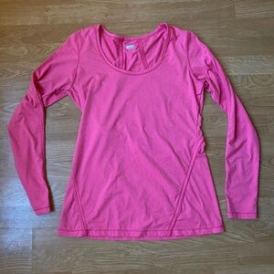 Long Sleeve Hind Scoop Neck Athletic Shirt